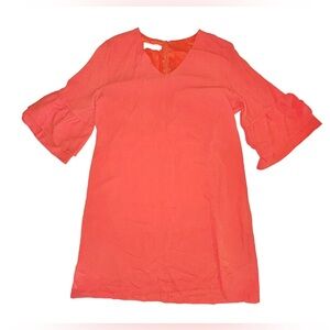 Women’s Orange Bell Sleeve Dress Size Large
